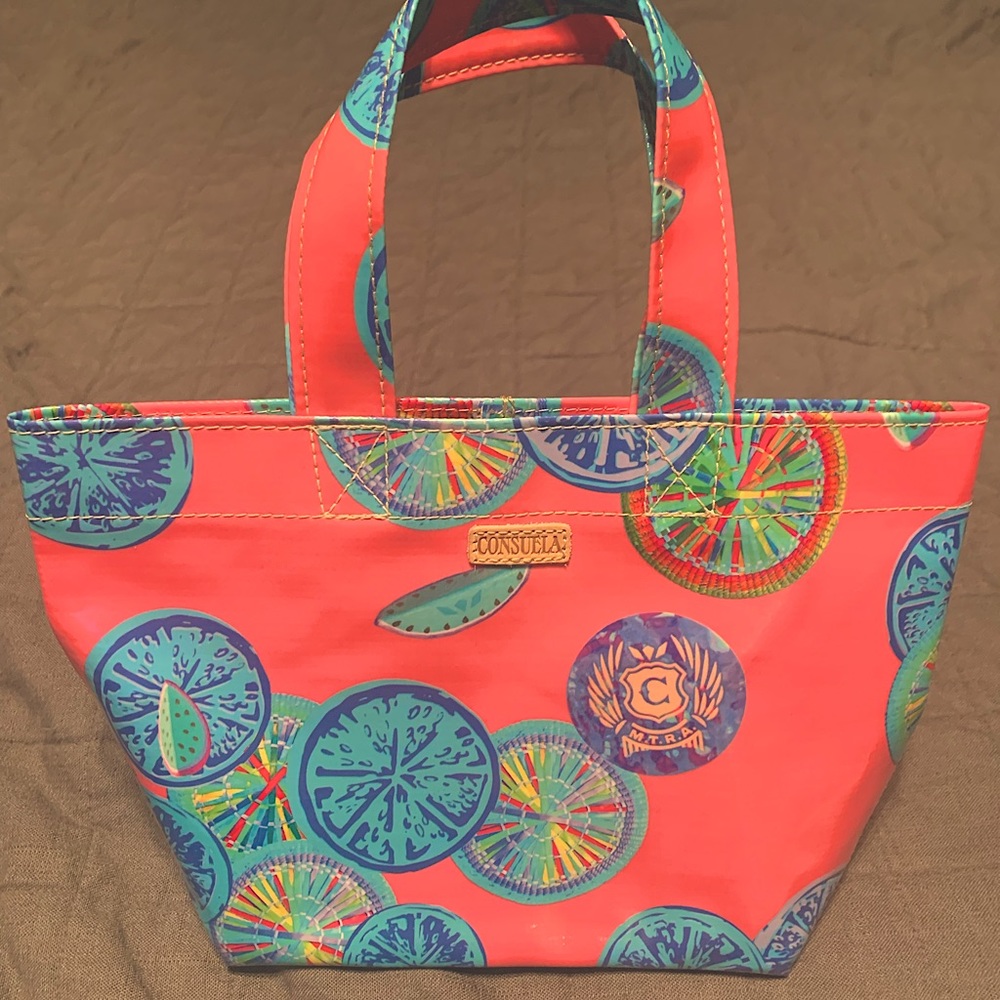 NWOT Consuela Frenchie Grab n Go mini tote pink blue